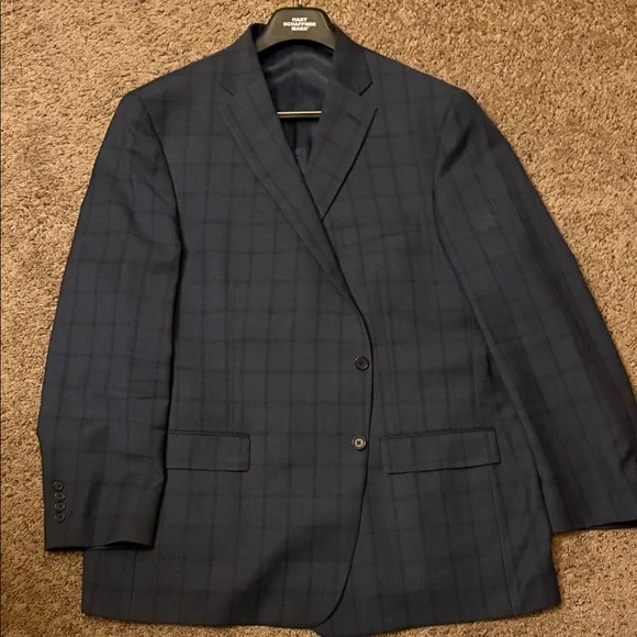 Hart Schaffner Marx Navy Blue Suit